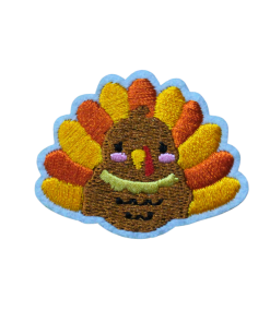 Turkey Thanksgiving Patch (Small/Embroidery)