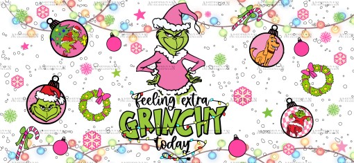 Feeling Extra Grinchy Snowfall UV DTF Transfer