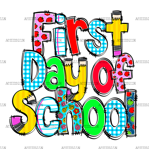 First Day Of School Doodle DTF Transfer