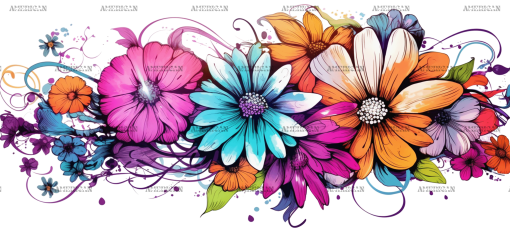 Flowers-1 UV DTF Transfer