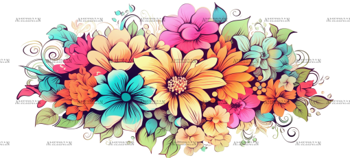 Flowers-3 UV DTF Transfer
