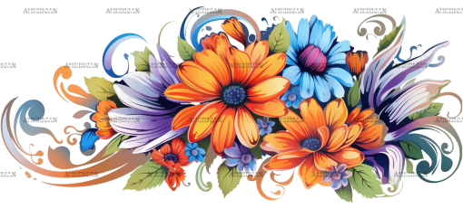 Flowers-4 UV DTF Transfer