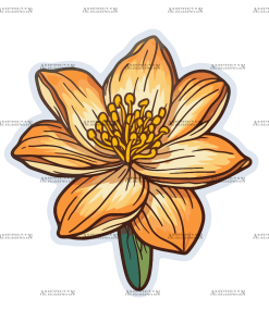 Flowers Sticker-19 UV DTF Transfer