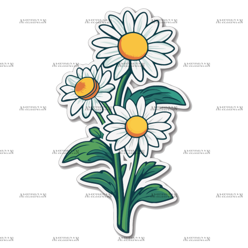 Flowers Sticker-2 UV DTF Transfer
