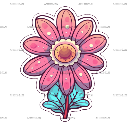 Flowers Sticker-20 UV DTF Transfer