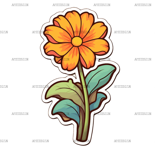 Flowers Sticker-23 UV DTF Transfer