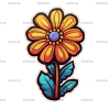 Flowers Sticker-27 UV DTF Transfer