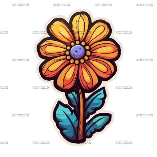 Flowers Sticker-27 UV DTF Transfer