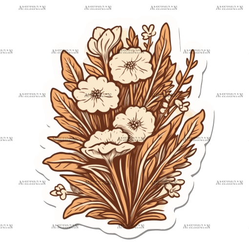 Flowers Sticker-31 UV DTF Transfer