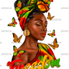 Freedom Afro Woman Juneteenth DTF Transfer