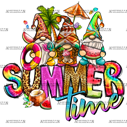 Gnomies Summer Time DTF Transfer