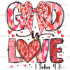 God Is Love Bow DTF Transfer