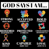God Says I Am Autism Awareness DTF Transfer