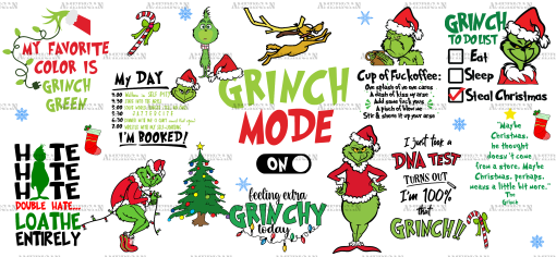Grinch Mode On DNA UV DTF Transfer