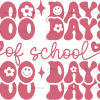 Groovy 100 Days Of School-2 DTF Transfer