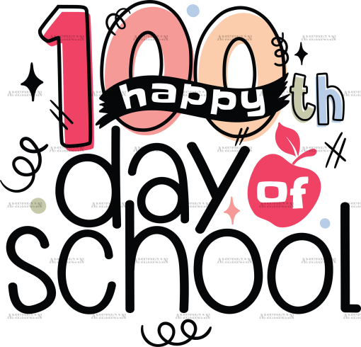 Happy 100th Day Of School-4 DTF Transfer