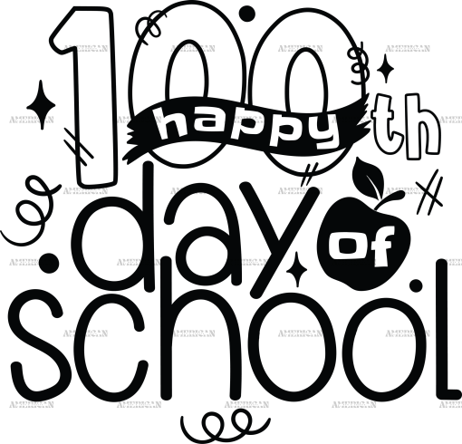 Happy 100th Day Of School-5 DTF Transfer