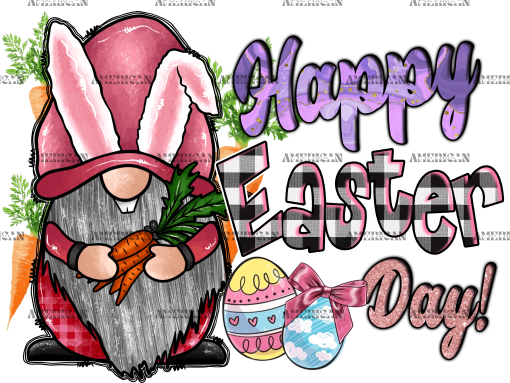 Happy Easter Day Gnome DTF Transfer