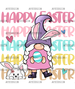 Happy Easter Gnome DTF Transfer