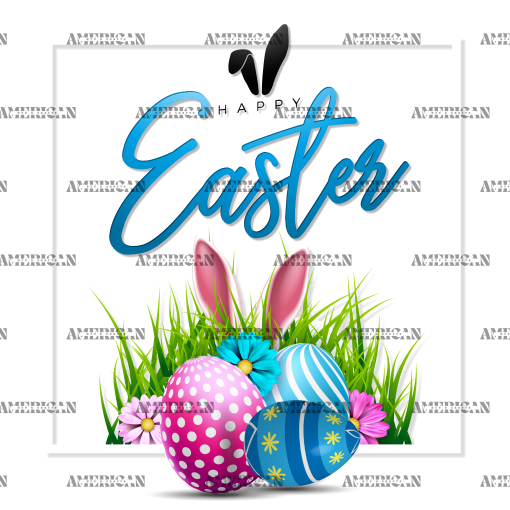 Happy Easter Party Frame DTF Transfer