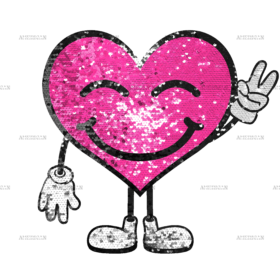 Heart Peace Happy DTF Transfer