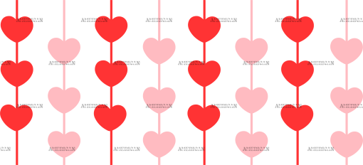 Hearts UV DTF Transfer