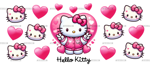 Hello Kitty Valentine Pink UV DTF Transfer
