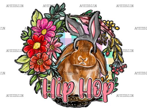 Hip Hop Bunny DTF Transfer