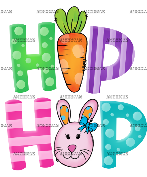 Hip Hop Carrort Bunny DTF Transfer