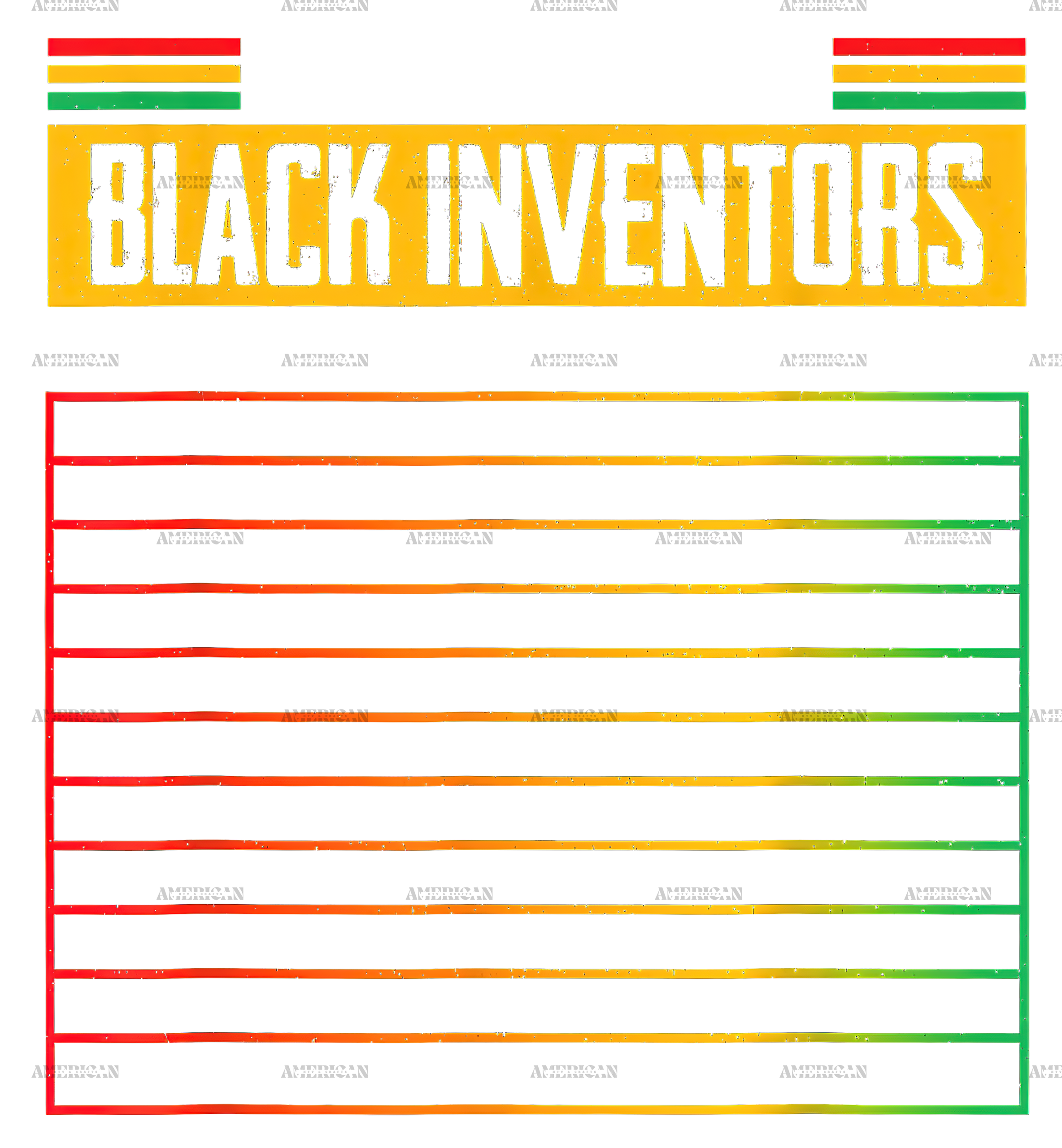History Of Forgotten Black Inventors DTF Transfer