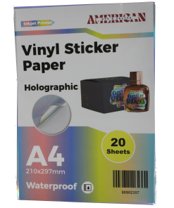 A4 Waterproof Holographic Vinyl Sticker Paper For Inkjet Printer 20 Sheets