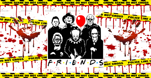 Horror Crime Scene Do Not Pass UV DTF Transfer
