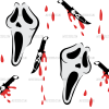 Horror Skull And Knife UV DTF Transfer