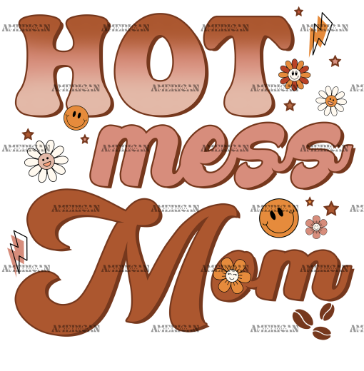 Hot Mess Mom DTF Transfer