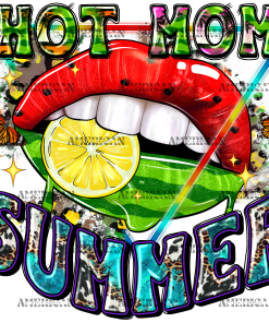Hot Mom Summer Lips  DTF Transfer