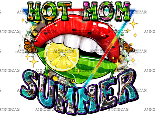 Hot Mom Summer Lips  DTF Transfer
