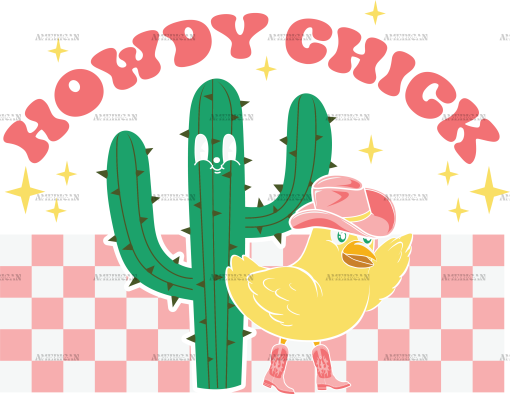 Howdy Chick DTF Transfer