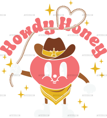 Howdy Honey Heart DTF Transfer