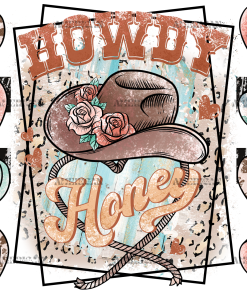 Howdy Honey Hearts UV DTF Transfer