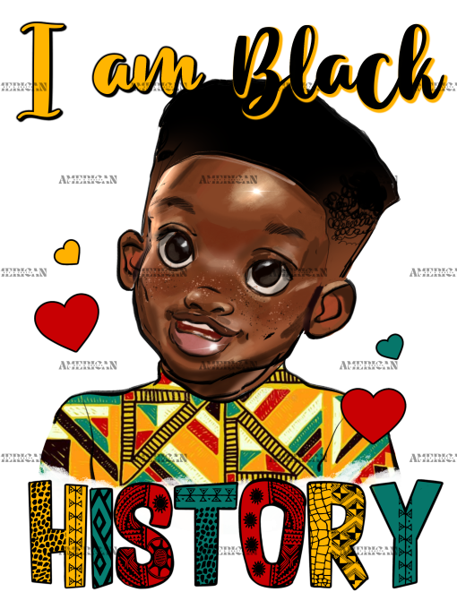I Am Black History Black Boy-1 DTF Transfer
