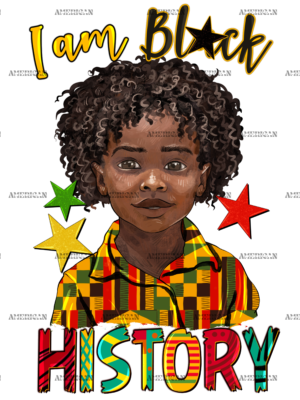 I Am Black History Black Boy-2 DTF Transfer