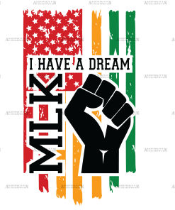 I Have A Dream MLK Flag-3 DTF Transfer