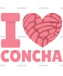 I Love Concha-1 DTF Transfer
