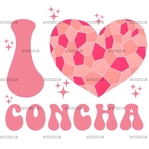 I Love Concha-2 DTF Transfer