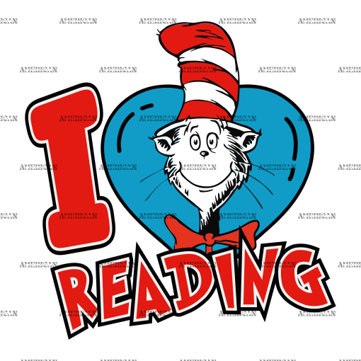 I Love Reading-2 DTF Transfer