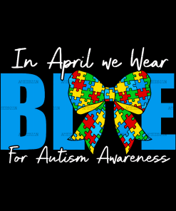 In April We Wear Blue-1 DTF Transfer