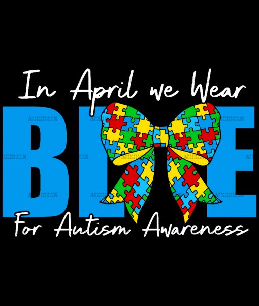 In April We Wear Blue-1 DTF Transfer