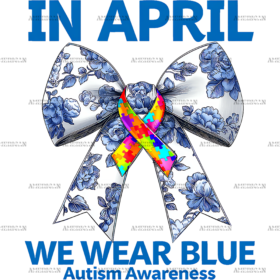 In April We Wear Blue-10 DTF Transfer