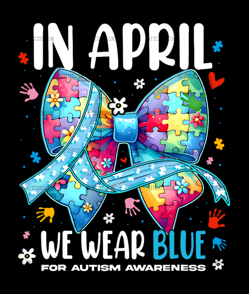In April We Wear Blue-2 DTF Transfer