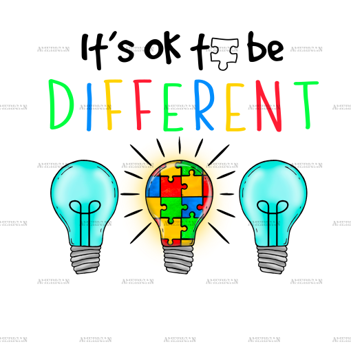 Its Ok To Be Different-1 DTF Transfer